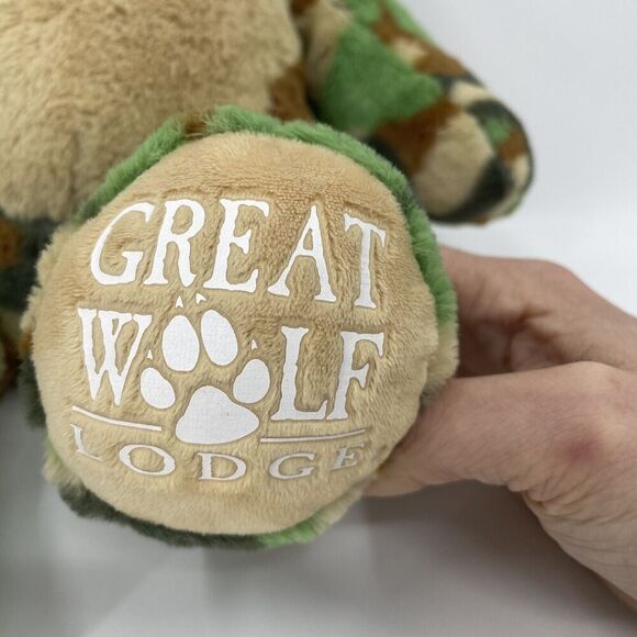 Build-A-Bear Great Wolf Lodge Camo Wolf Plush Camouflage 2022 Stuffed Animal - Picture 3 of 11